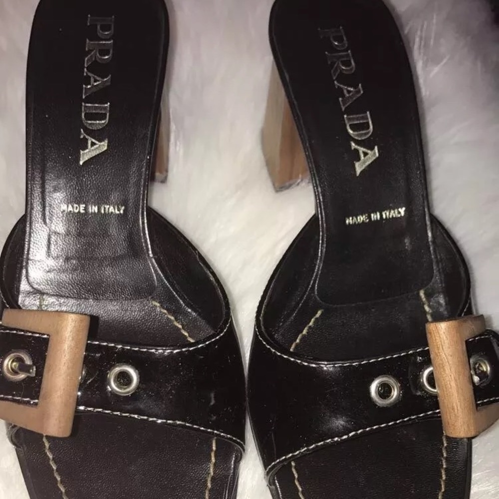 Authentic Prada Brown Calzature Donna Heels 37
